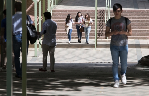 Estudiantes en el Campus Las Lagunillas, en un curso anterior.