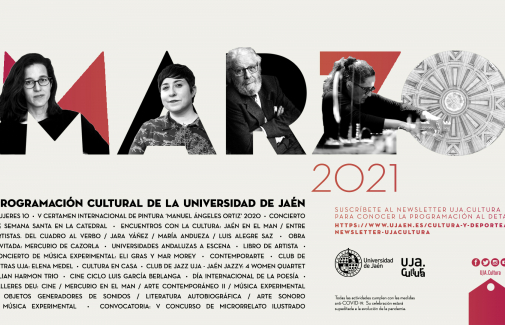 Cartel de la programación cultural de marzo de la UJA.