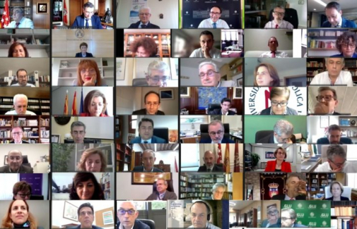 Asamblea de CRUE con la asistencia 'online' de los rectores y rectoras.