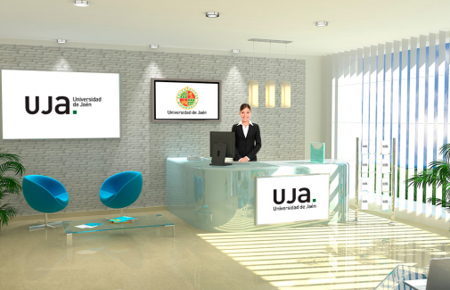 Stand virtual de la UJA en la Feria de Empleo 2021.