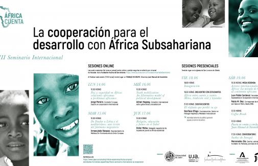 Cartel del seminario 'La cooperación para el desarrollo con África Subsahariana'.