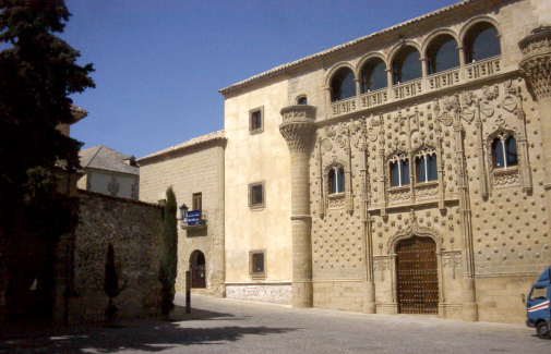Fachada del Palacio de Jabalquinto, sede de la UNIA en Baeza.