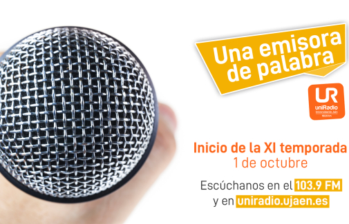 Cartel de inicio de la nueva temporada de UniRadio Jaén.