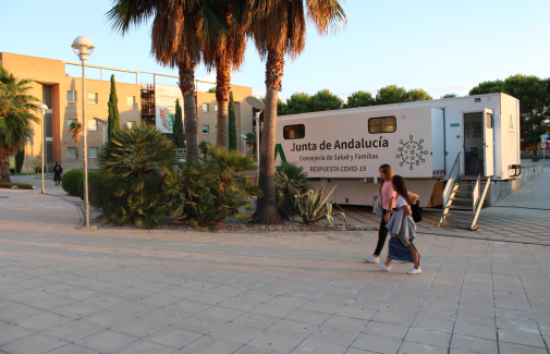 La unidad móvil del SAS, en septiembre de 2021.