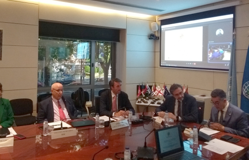 Un momento del encuentro celebrado en la sede en Madrid del COI.