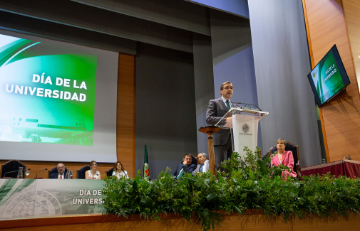 Intervención del Rector de la Universidad de Jaén.