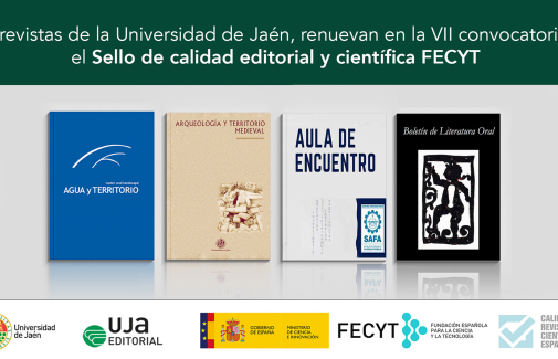 Portada de las cuatro revistas de la UJA que han renovado el Sello de calidad editorial y científica FECYT.