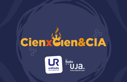 Cartel del nuevo espacio de UniRadio Jaén, ‘CIEN x CIEN&CIA’ .