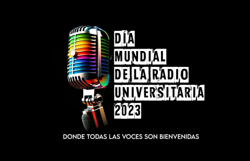 Cartel del Día Mundial de la Radio Universitaria.