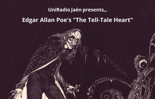 Cartel del relato ‘The Tell-Tale Heart’ (‘El corazón delator’), de Edgar Allan Poe.