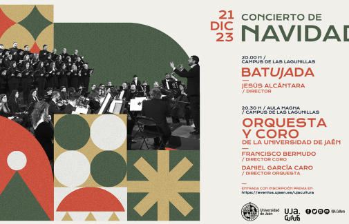 Cartel del Concierto de Navidad 2023 de la Orquesta y Coro de la Universidad de Jaén.