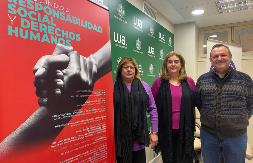 Pilar Fernández, Consuelo Díez y Manuel Jaenes, tras la presentación del programa de actividades.