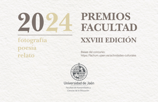Cartel de los XXVIII Premios Facultad de Fotografía, Poesía y Relato 2024.