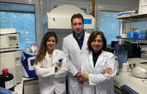 Los investigadores de la Universidad de Jaén Natalia Andújar, Antonio Cobo y Magdalena Martínez Cañamero, autores del artículo. Foto: Fundación Descubre.
