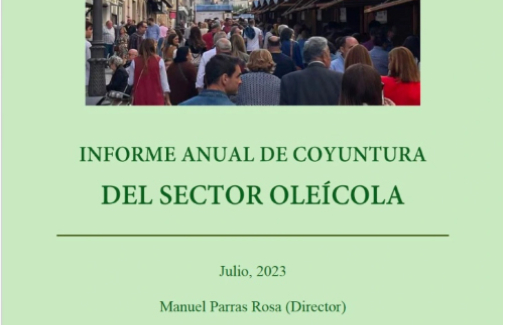 Portada del Informe de Coyuntura del Sector Oleícola 2023.