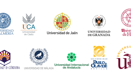 Escudos de las diez Universidades Públicas de Andalucía.