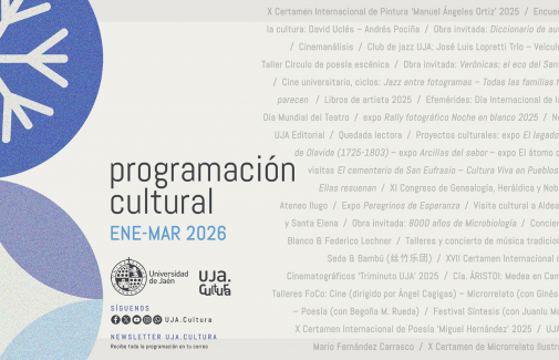 Cartel de la programación cultural de la UJA para el primer trimestre de 2026.