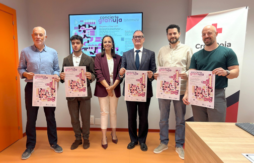Organizadores y responsables del concierto.